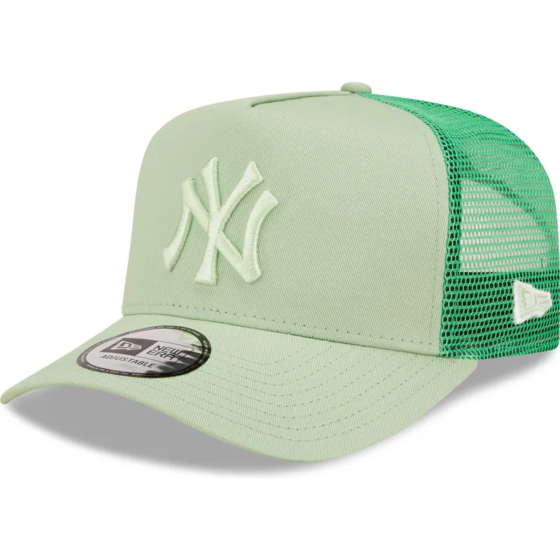 kepsar-curva-gron-snapback-claro-a-frame-tonal-mesh-fran-new-york-yankees-mlb-av-new-era