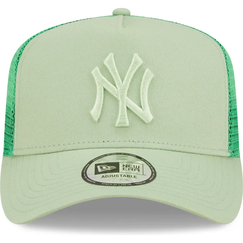 kepsar-curva-gron-snapback-claro-a-frame-tonal-mesh-fran-new-york-yankees-mlb-av-new-era