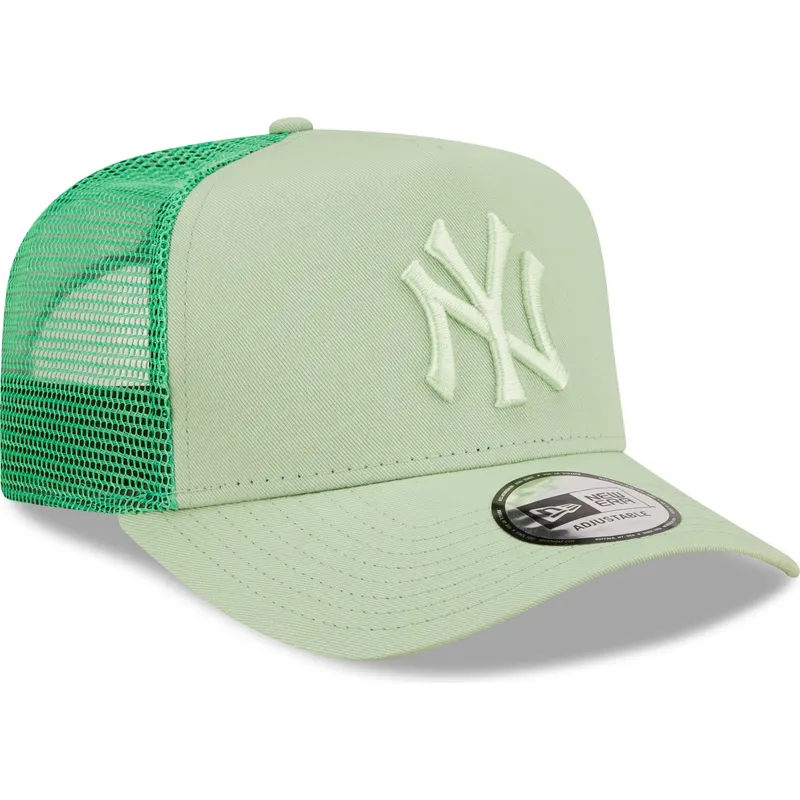 kepsar-curva-gron-snapback-claro-a-frame-tonal-mesh-fran-new-york-yankees-mlb-av-new-era