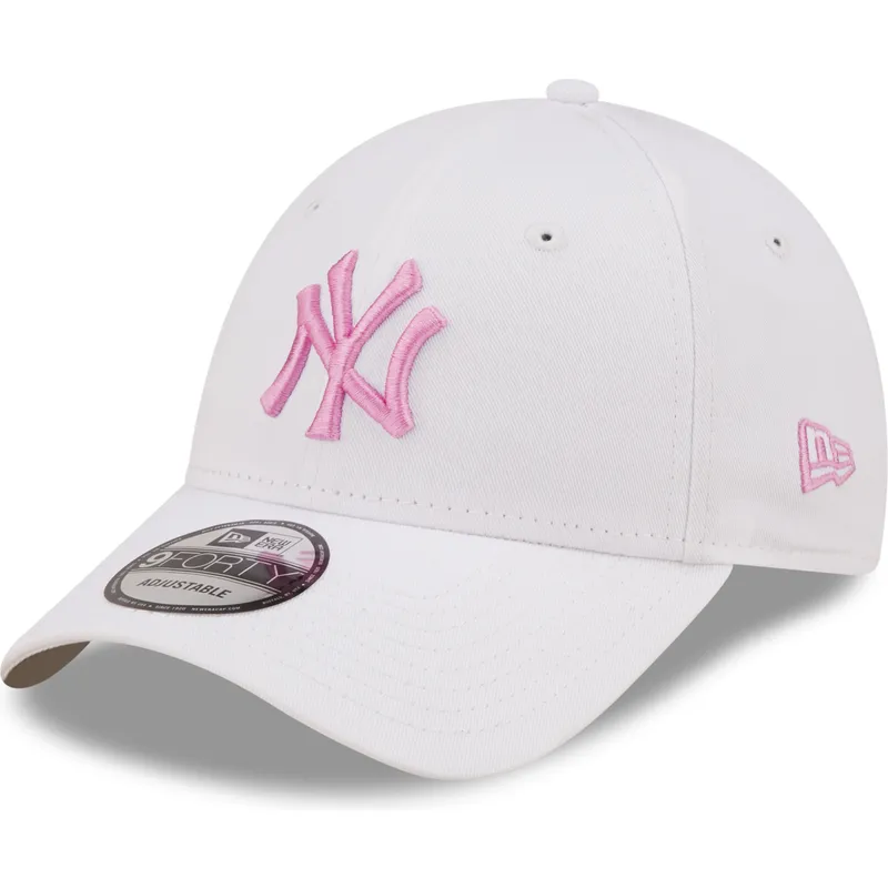 kepsar-curva-vit-justerbart-band-rosa-9forty-league-essential-fran-new-york-yankees-mlb-av-new-era