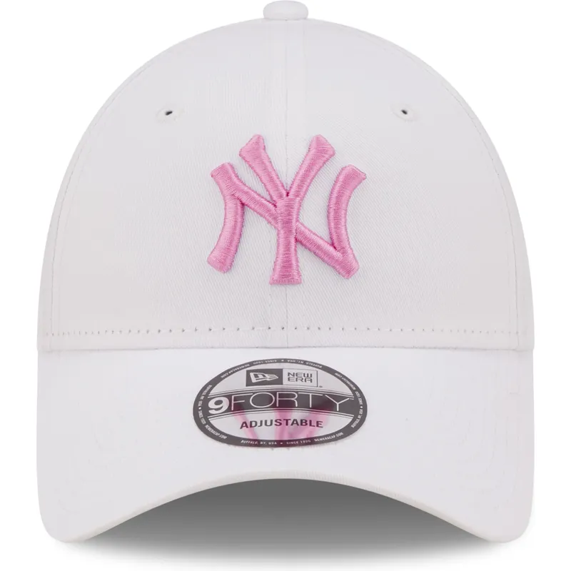 kepsar-curva-vit-justerbart-band-rosa-9forty-league-essential-fran-new-york-yankees-mlb-av-new-era