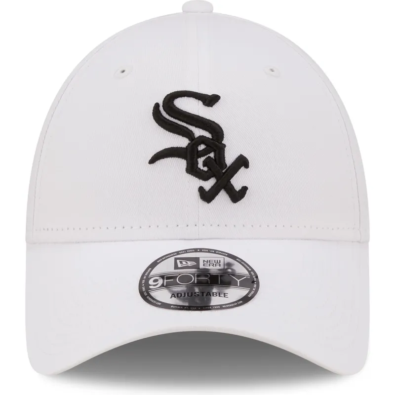 kepsar-curva-vit-justerbart-band-negro-9forty-league-essential-fran-chicago-white-sox-mlb-av-new-era