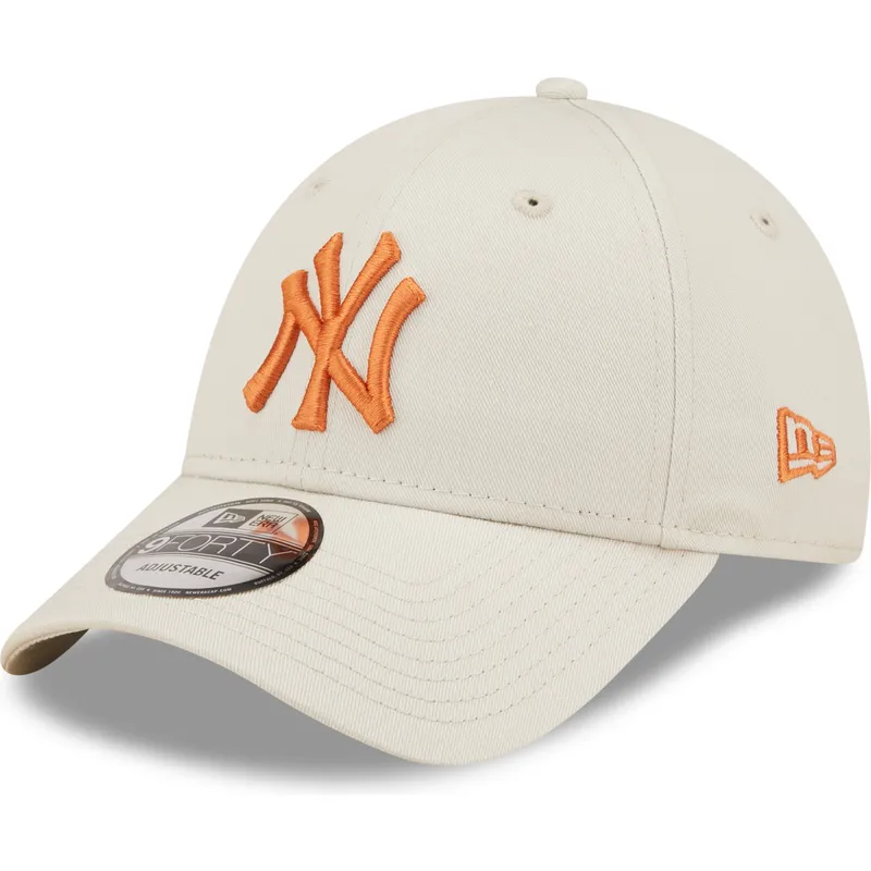 kepsar-curva-beige-justerbart-band-9forty-league-essential-fran-new-york-yankees-mlb-av-new-era