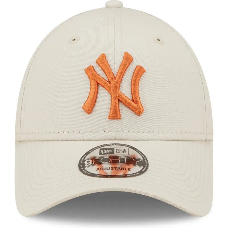 kepsar-curva-beige-justerbart-band-9forty-league-essential-fran-new-york-yankees-mlb-av-new-era