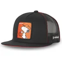 svart-platt-truckerkeps-snoopy-casf-ba1-peanuts-fran-capslab
