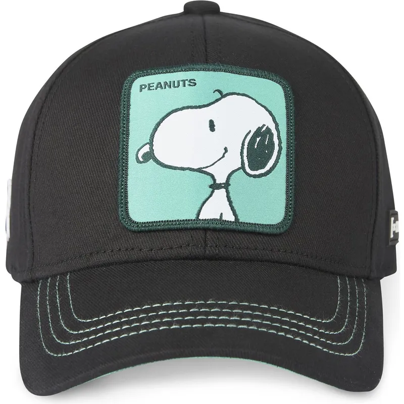 svart-bojd-keps-snapback-snoopy-nu1-peanuts-fran-capslab