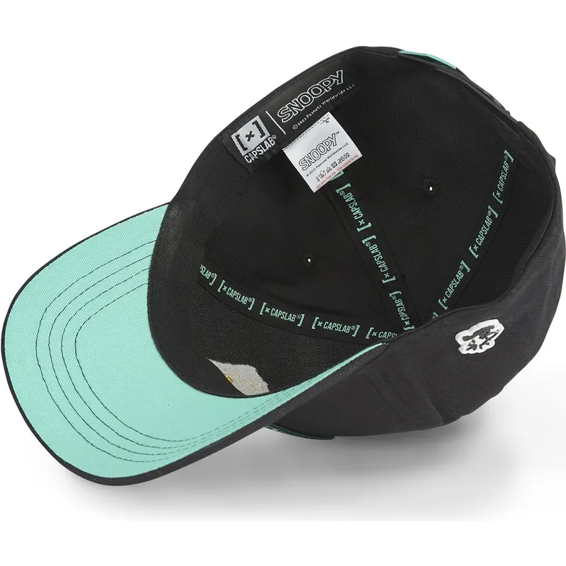svart-bojd-keps-snapback-snoopy-nu1-peanuts-fran-capslab