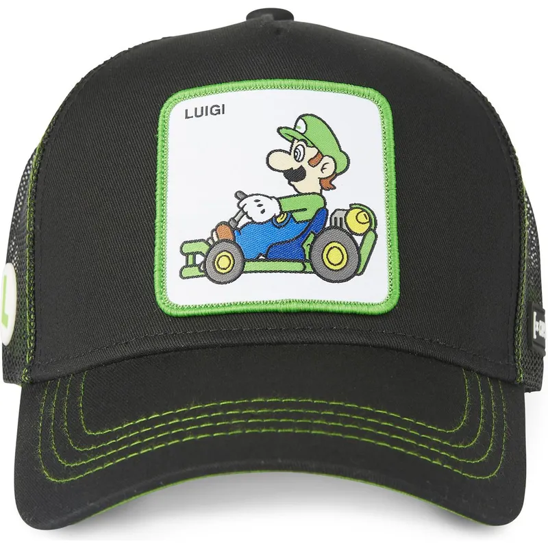 svart-trucker-keps-luigi-kart-lui1-super-mario-bros-fran-capslab