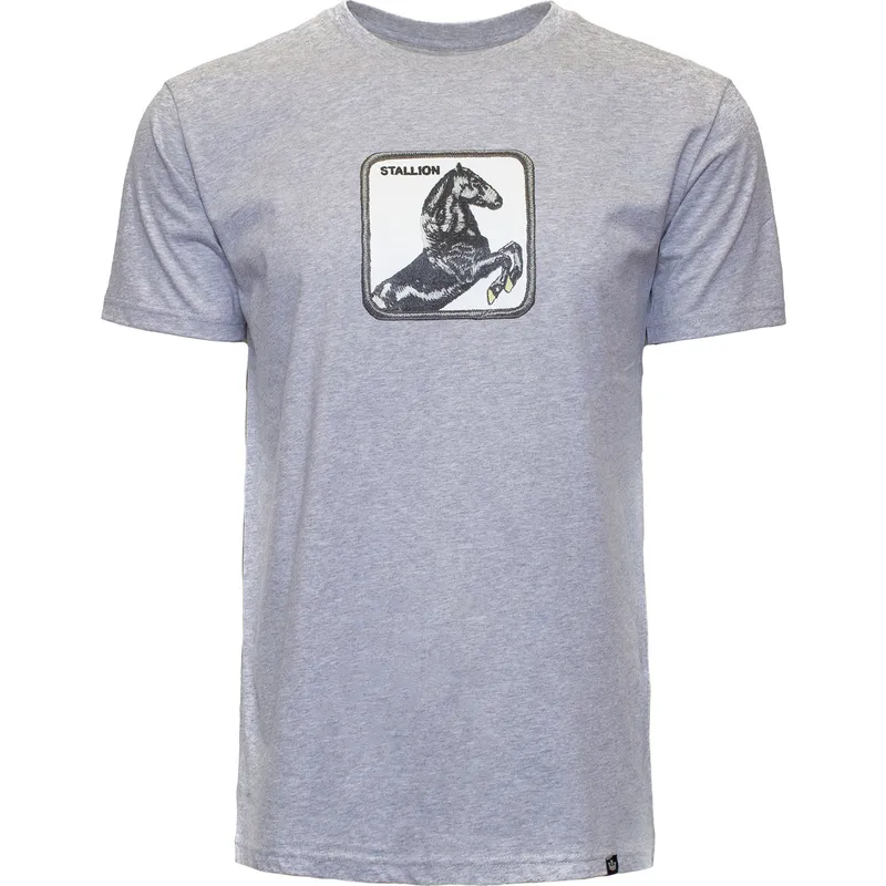 t-shirt-kort-arm-gra-fran-camiseta-manga-corta-gris-caballo-stallion-stud-the-farm-the-farm-av-goorin-bros