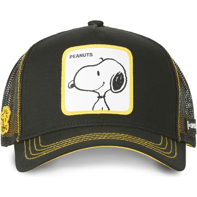 kepsar-curva-svart-snapback-snoopy-jordnotter-av-capslab