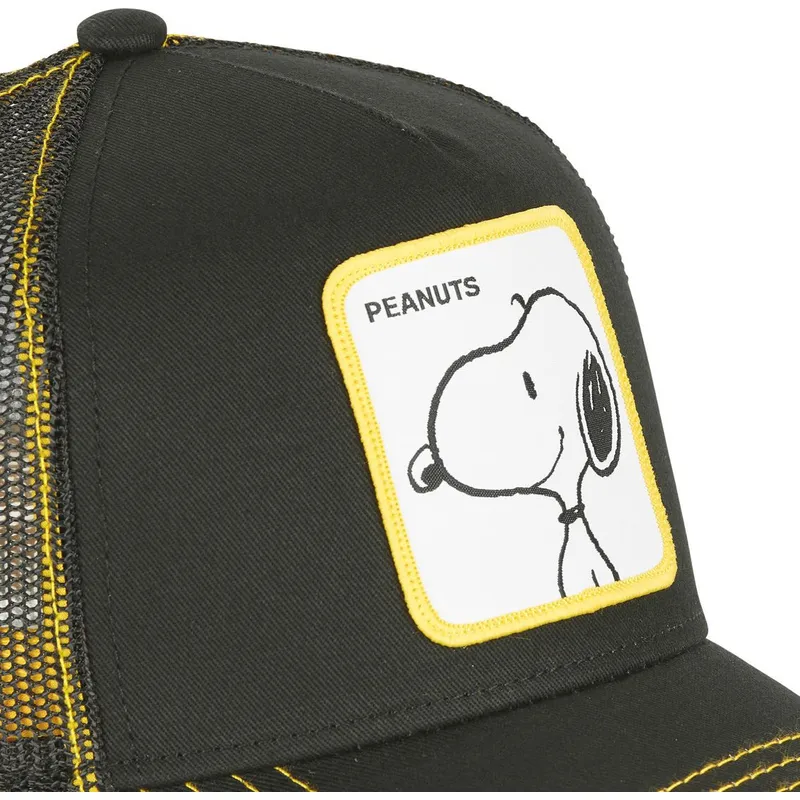 kepsar-curva-svart-snapback-snoopy-jordnotter-av-capslab