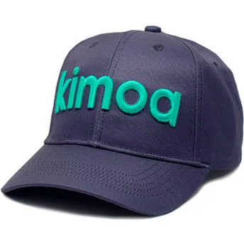 Justerbar marinblå kurvad keps med Kimoa-logotyp