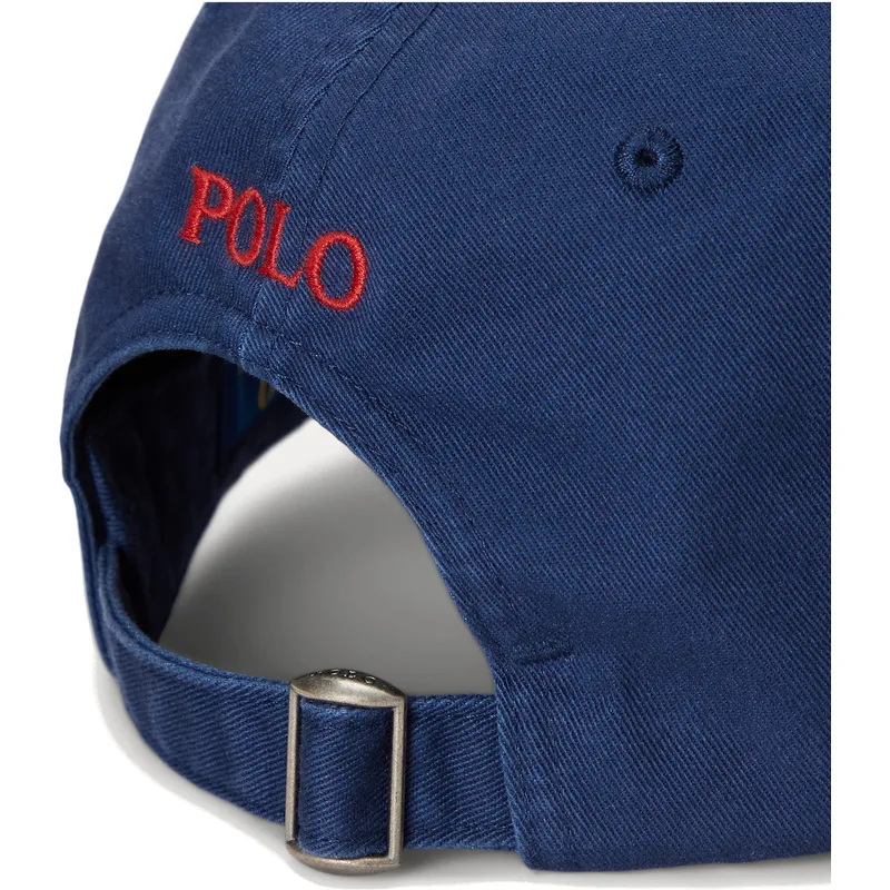 marinbla-bojd-justerbar-keps-med-rod-logotyp-cotton-chino-classic-sport-fran-polo-ralph-lauren