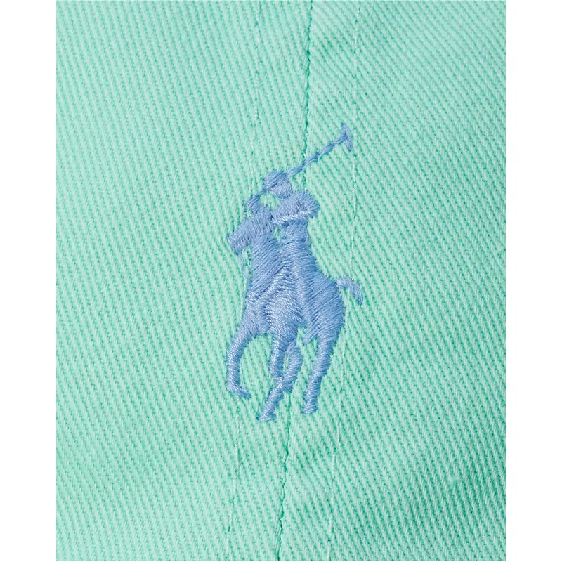ljusgron-bojd-justerbar-keps-med-bla-logotyp-cotton-chino-classic-sport-fran-polo-ralph-lauren