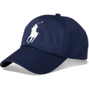marinbla-bojd-justerbar-keps-med-vit-big-pony-chino-classic-sport-logotyp-fran-polo-ralph-lauren