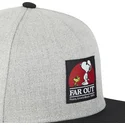 gra-och-svart-platt-keps-snapback-snoopy-far-out-naw3-peanuts-fran-capslab