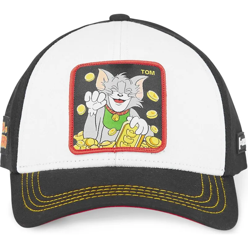 vit-och-svart-bojd-keps-snapback-tom-t12-looney-tunes-fran-capslab