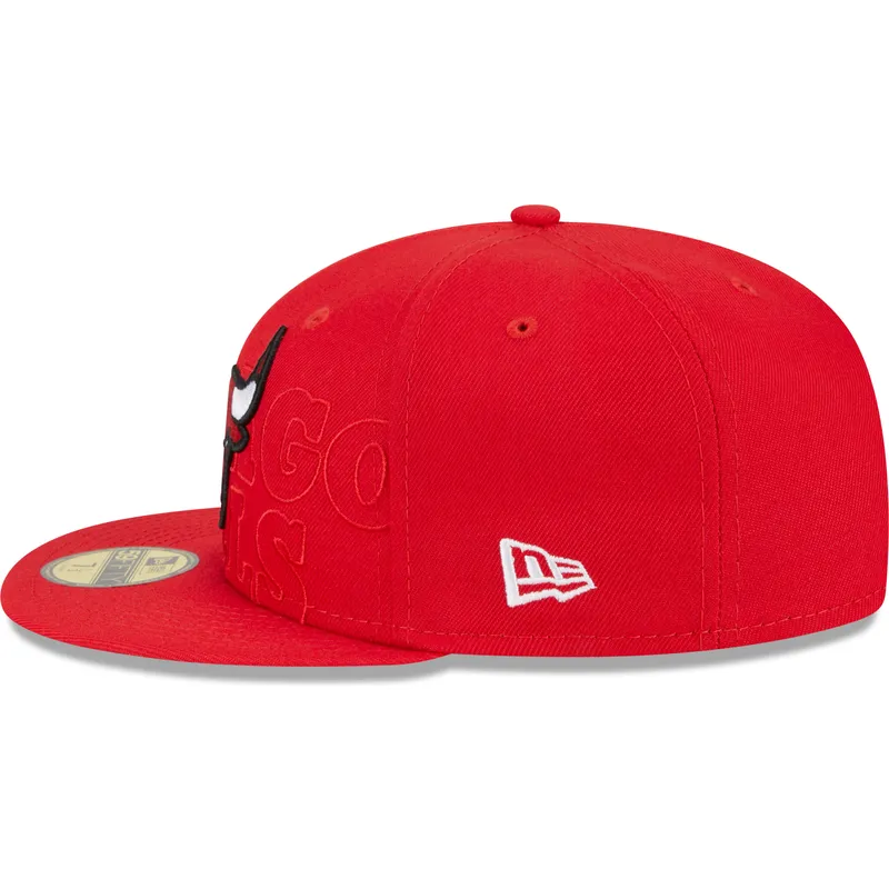 kepsar-plana-rod-justerad-59fifty-draft-edition-2023-fran-chicago-bulls-nba-av-new-era