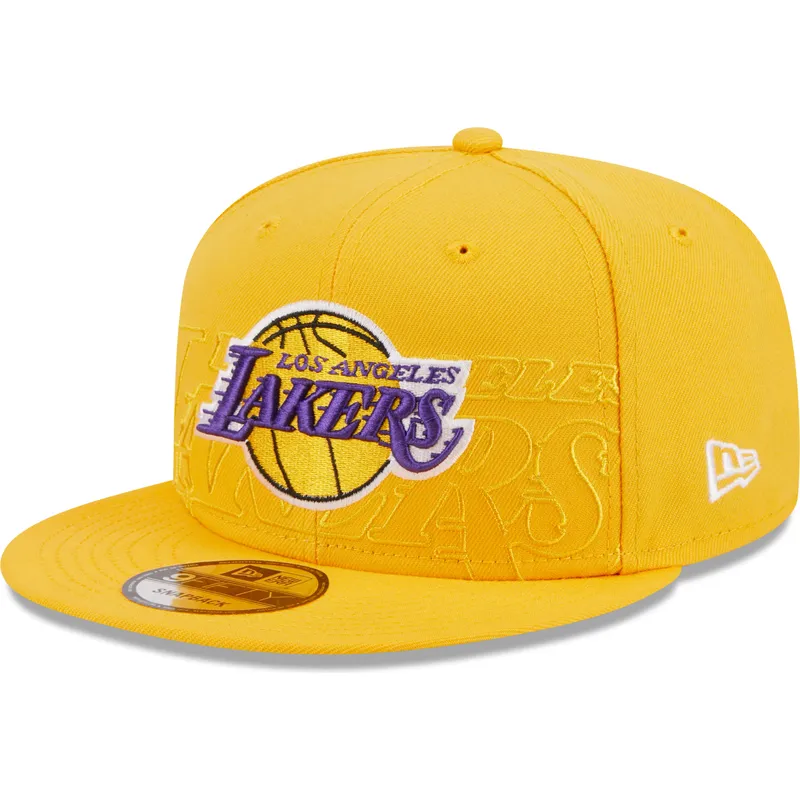 kepsar-plana-gul-snapback-9fifty-draft-edition-2023-fran-los-angeles-lakers-nba-av-new-era