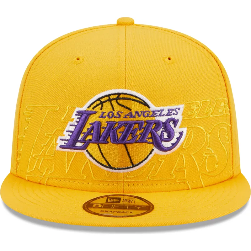 kepsar-plana-gul-snapback-9fifty-draft-edition-2023-fran-los-angeles-lakers-nba-av-new-era