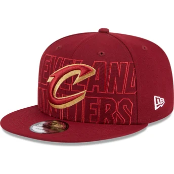 Röd platt keps snapback 9FIFTY Draft Edition 2023 från Cleveland Cavaliers NBA av New Era