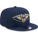 marinbla-platt-snapback-keps-9fifty-draft-edition-2023-fran-new-orleans-pelicans-nba-av-new-era