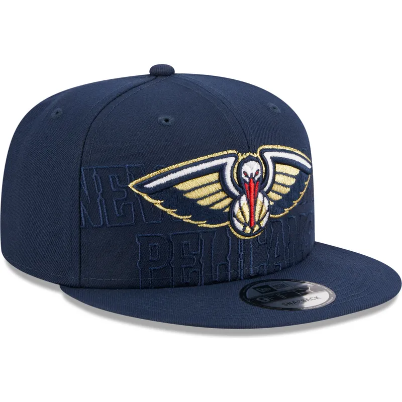 marinbla-platt-snapback-keps-9fifty-draft-edition-2023-fran-new-orleans-pelicans-nba-av-new-era