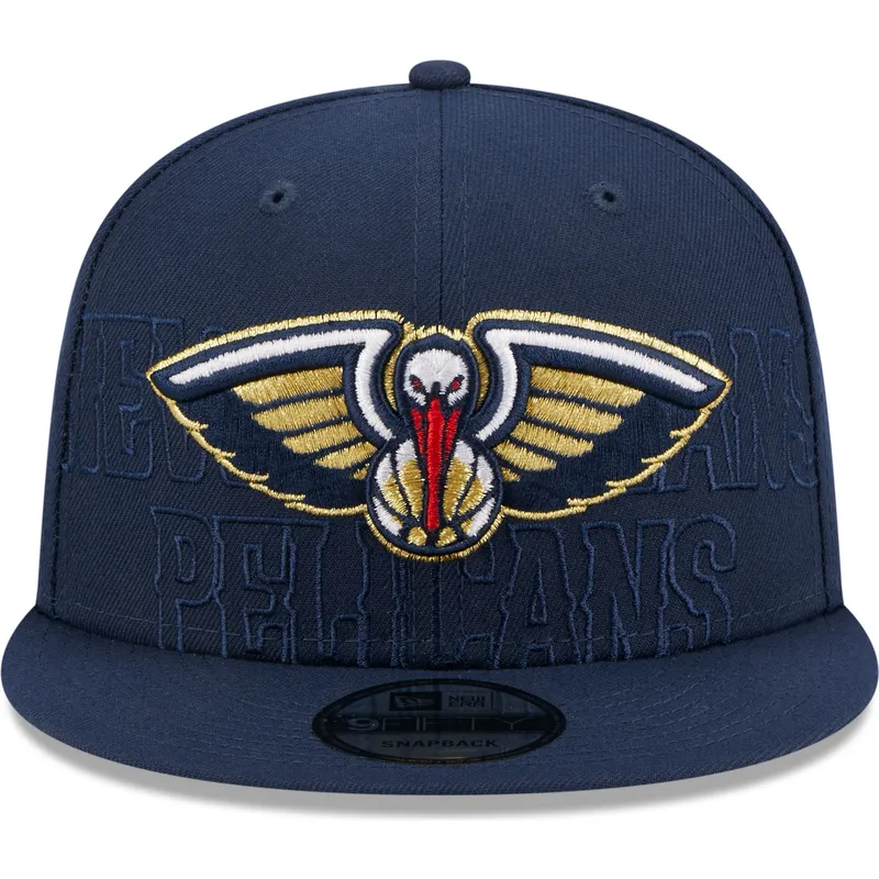marinbla-platt-snapback-keps-9fifty-draft-edition-2023-fran-new-orleans-pelicans-nba-av-new-era