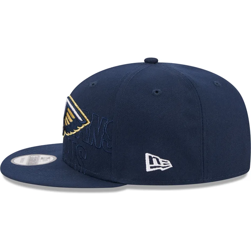 marinbla-platt-snapback-keps-9fifty-draft-edition-2023-fran-new-orleans-pelicans-nba-av-new-era