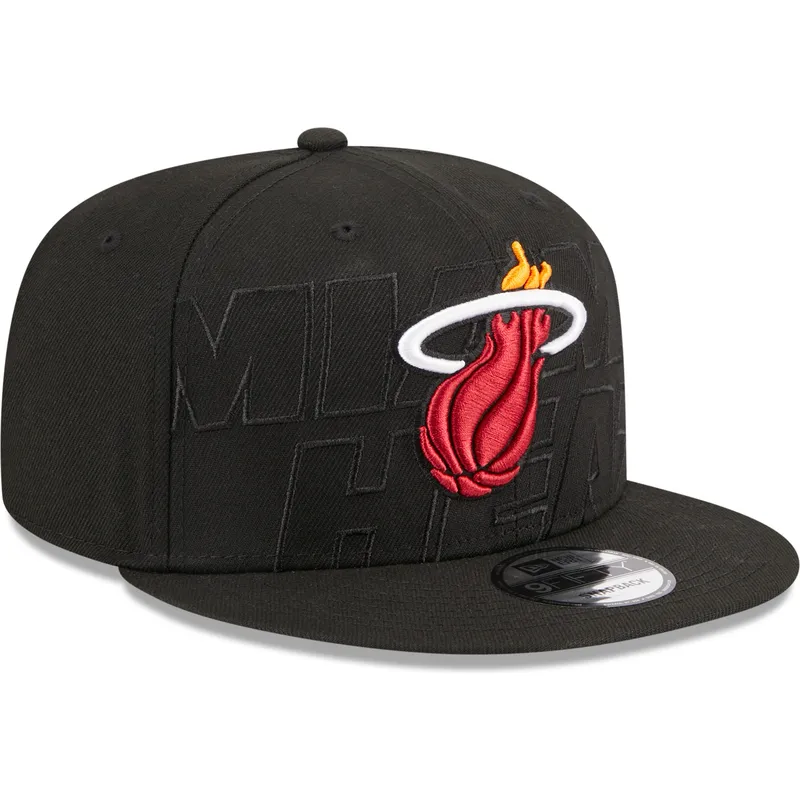 kepsar-plana-svart-snapback-9fifty-draft-edition-2023-fran-miami-heat-nba-av-new-era