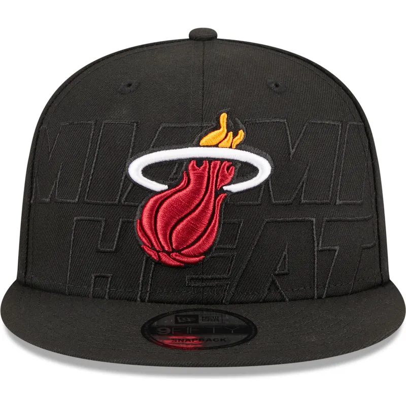 kepsar-plana-svart-snapback-9fifty-draft-edition-2023-fran-miami-heat-nba-av-new-era