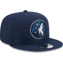 marinbla-platt-keps-snapback-9fifty-draft-edition-2023-minnesota-timberwolves-nba-fran-new-era