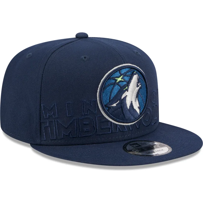 kepsar-plana-marinbla-snapback-9fifty-draft-edition-2023-fran-minnesota-timberwolves-nba-av-new-era