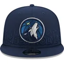 marinbla-platt-keps-snapback-9fifty-draft-edition-2023-minnesota-timberwolves-nba-fran-new-era