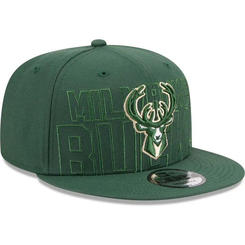 kepsar-plana-gron-snapback-9fifty-draft-edition-2023-fran-milwaukee-bucks-nba-av-new-era