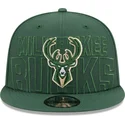 gron-platt-snapback-keps-9fifty-draft-edition-2023-milwaukee-bucks-nba-fran-new-era