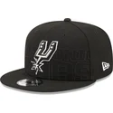 svart-platt-snapback-keps-9fifty-draft-edition-2023-san-antonio-spurs-nba-fran-new-era