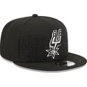svart-platt-snapback-keps-9fifty-draft-edition-2023-san-antonio-spurs-nba-fran-new-era