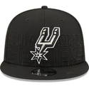 svart-platt-snapback-keps-9fifty-draft-edition-2023-san-antonio-spurs-nba-fran-new-era