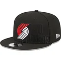 svart-platt-snapback-keps-9fifty-draft-edition-2023-fran-portland-trail-blazers-nba-av-new-era