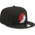 svart-platt-snapback-keps-9fifty-draft-edition-2023-fran-portland-trail-blazers-nba-av-new-era