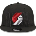 svart-platt-snapback-keps-9fifty-draft-edition-2023-fran-portland-trail-blazers-nba-av-new-era
