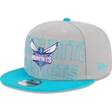 charlotte-hornets-nba-new-era-gra-och-bla-platt-keps-snapback-9fifty-draft-edition-2023