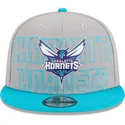 charlotte-hornets-nba-new-era-gra-och-bla-platt-keps-snapback-9fifty-draft-edition-2023