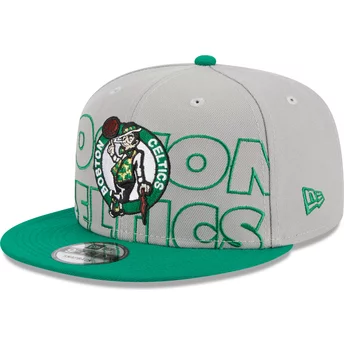 Grå och grön flat snapback 9FIFTY Draft Edition 2023 från Boston Celtics NBA av New Era
