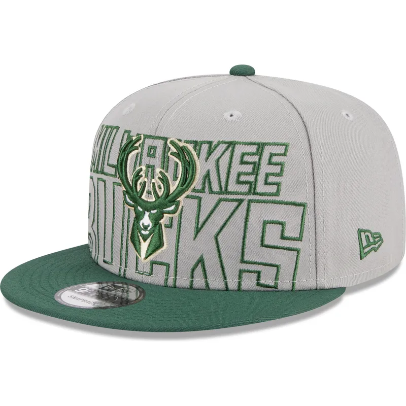gra-och-gron-platt-keps-snapback-9fifty-draft-edition-2023-fran-milwaukee-bucks-nba-av-new-era