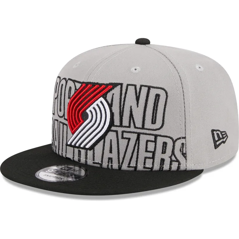 gra-och-svart-platt-keps-snapback-9fifty-draft-edition-2023-fran-portland-trail-blazers-nba-av-new-era
