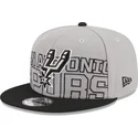 san-antonio-spurs-nba-new-era-gra-och-svart-platt-skarm-snapback-keps-9fifty-draft-edition-2023