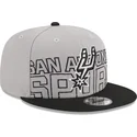 san-antonio-spurs-nba-new-era-gra-och-svart-platt-skarm-snapback-keps-9fifty-draft-edition-2023