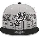 san-antonio-spurs-nba-new-era-gra-och-svart-platt-skarm-snapback-keps-9fifty-draft-edition-2023